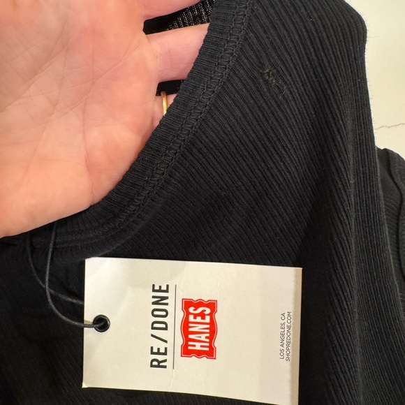 RE/DONE Black Ribbed T-Shirt - Picture 6 of 6
